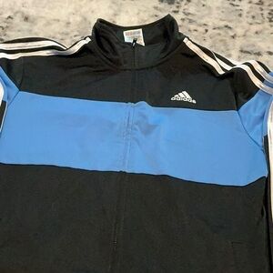 Adidas Black and Blue Sports Jacket Boys XL 18-20